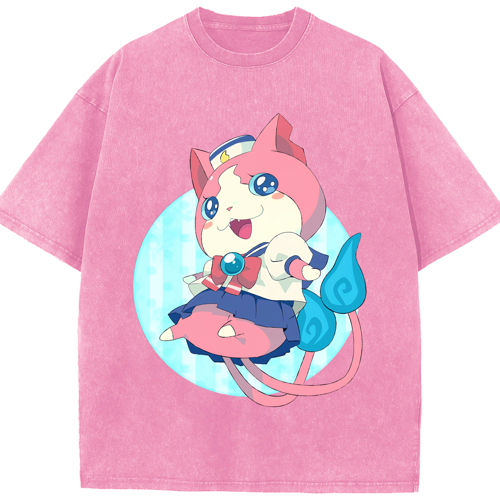 （画像用） 妖怪ウォッチ Yo-kai Watch 綿100% ヴィンテージ風 半袖Tシャツ（フロントプリント）